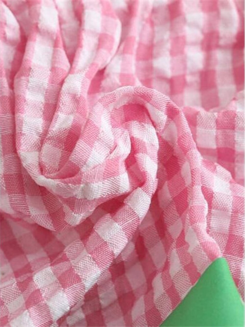 Children's Watermelon Gingham Smocked Dress - Picture 4 of 8